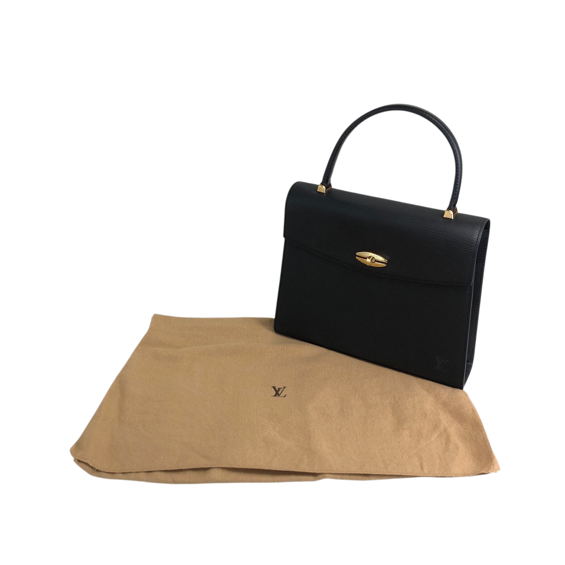 ルイ・ヴィトン　エピハンドバッグ【BLACK】 LOUIS VUITTON ルイヴィトン エピ ハンドバッグ ブラック ターンロック