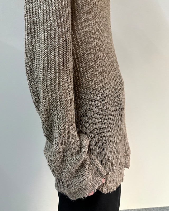 【DOLCE&GABBANA】v-neck linen knit
