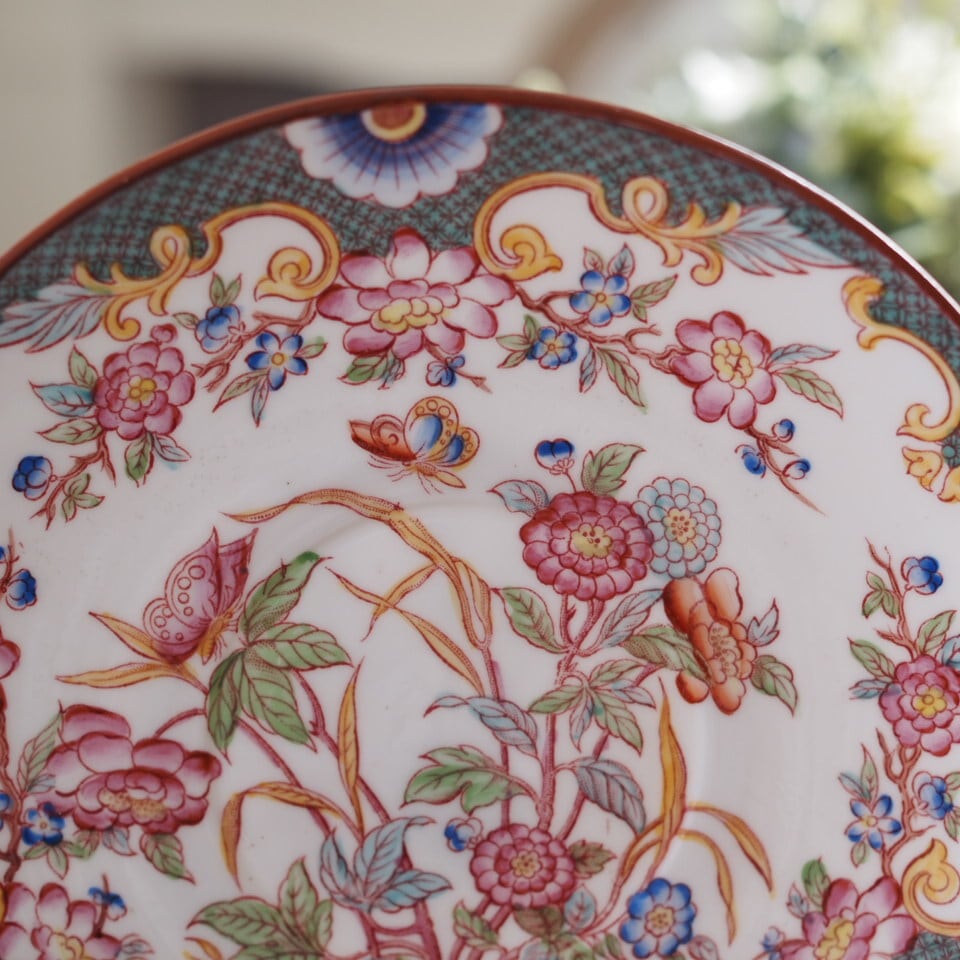 希少フランスアンティーク サルグミンヌ ミントン217 ソーサーC F2