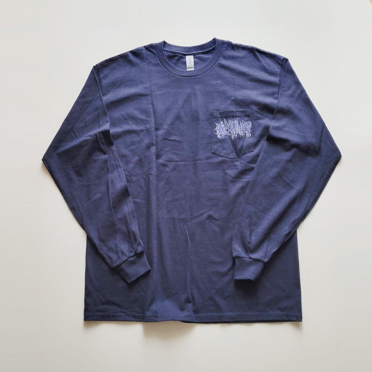 FAT PIGEON RECORDS "Frail" LONG TEE NAVY L