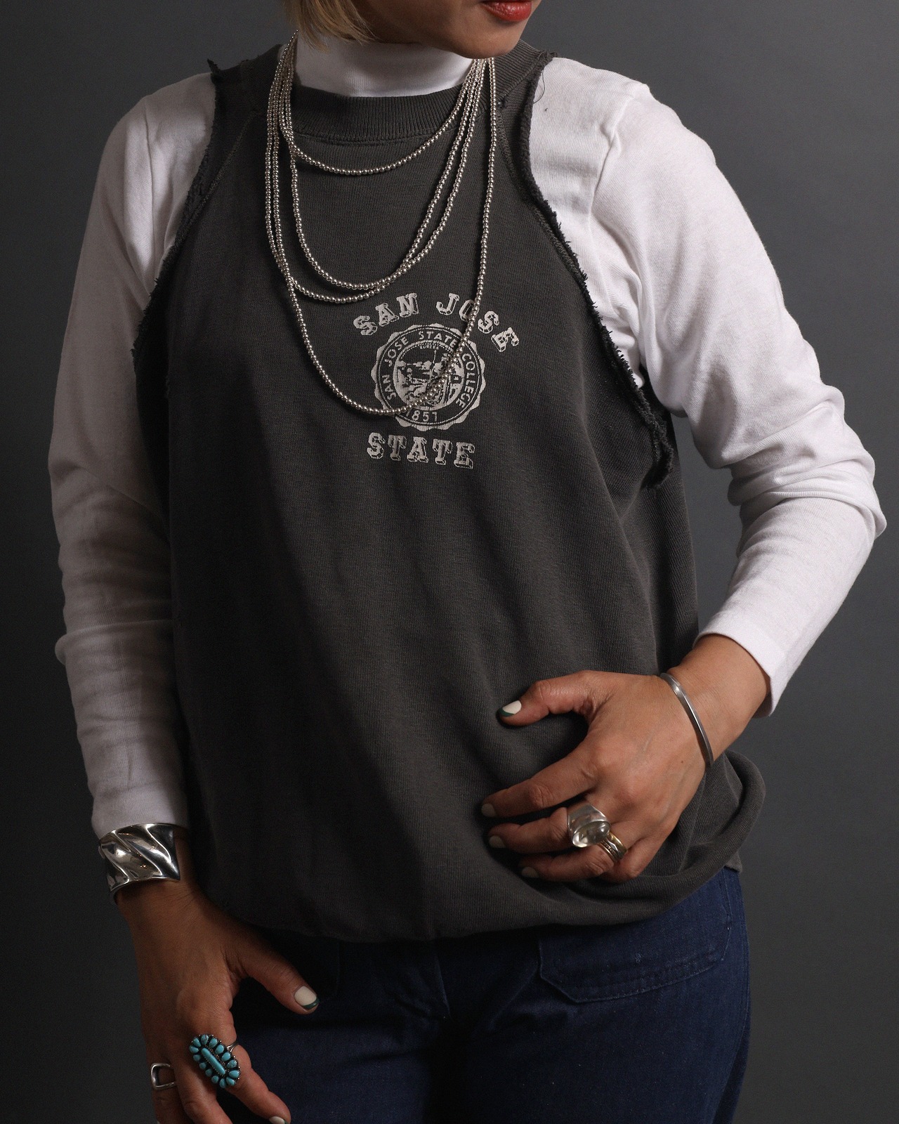1960-70's San Jose / Cut Out Sweat Shirt