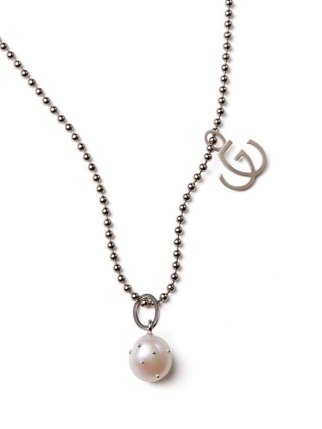 Freshwater Pearl Ball Chain Necklace