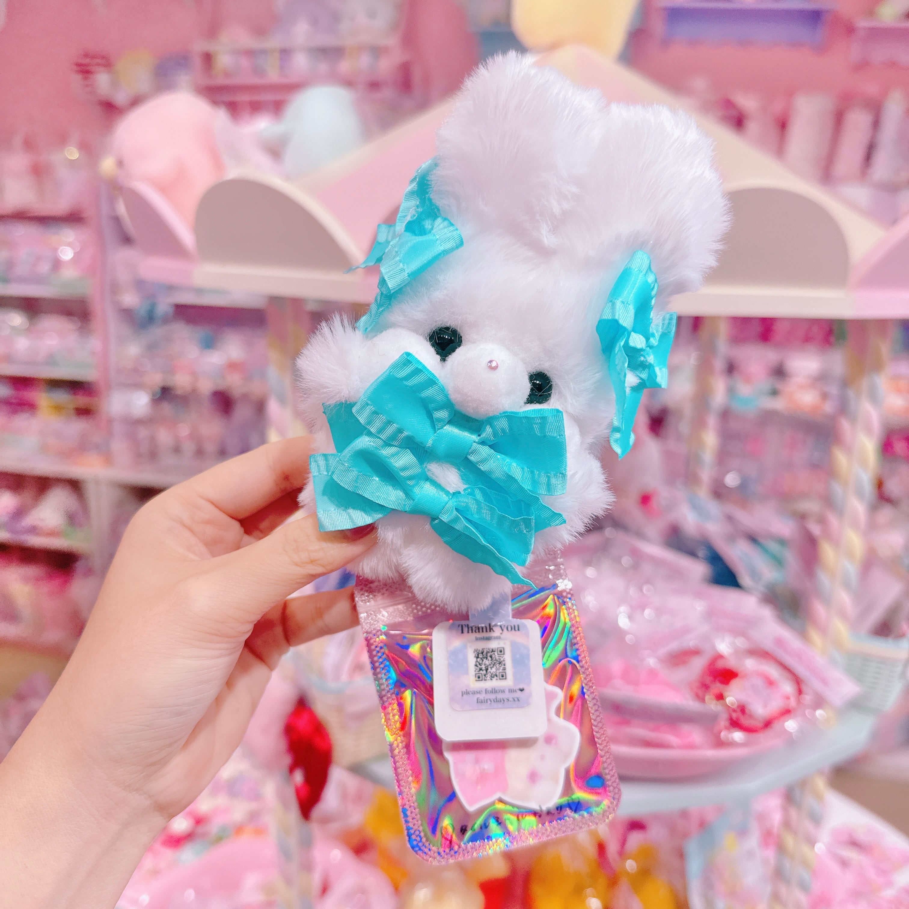 【G6】43-15おリボンたっぷりモグモグちゃんぬいぐるみ