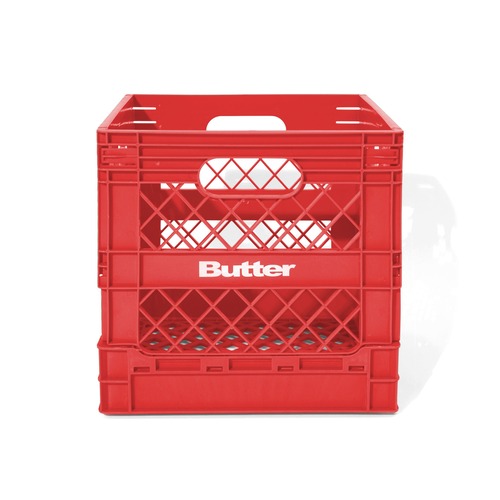 BUTTER GOODS COOLLAPSABLE RECORD CRATE RED