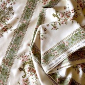 60s France  66x50c 1960s Modle Marie-Antoinette ハンドプリントファブリック