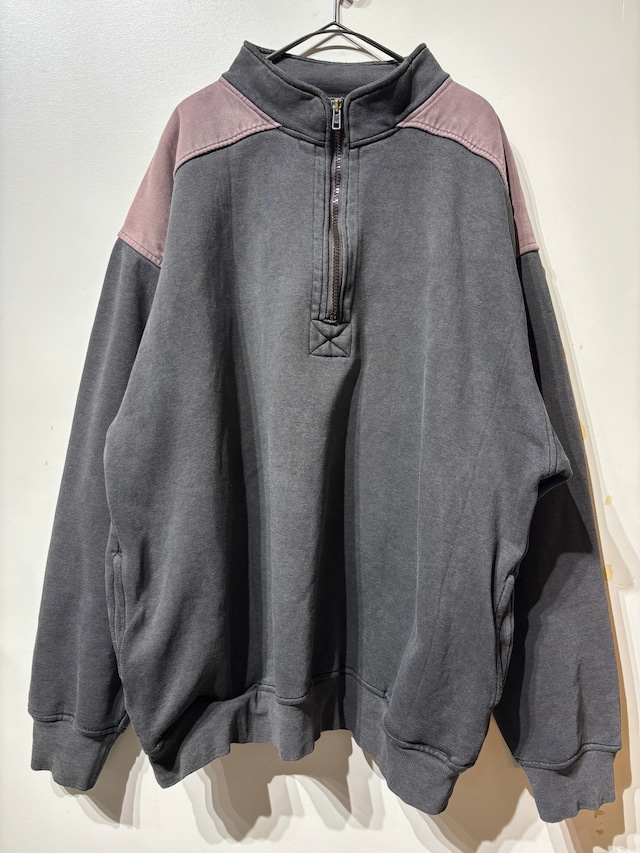 （CS2568）90’s GALT SAND half zip 2 tone sweat