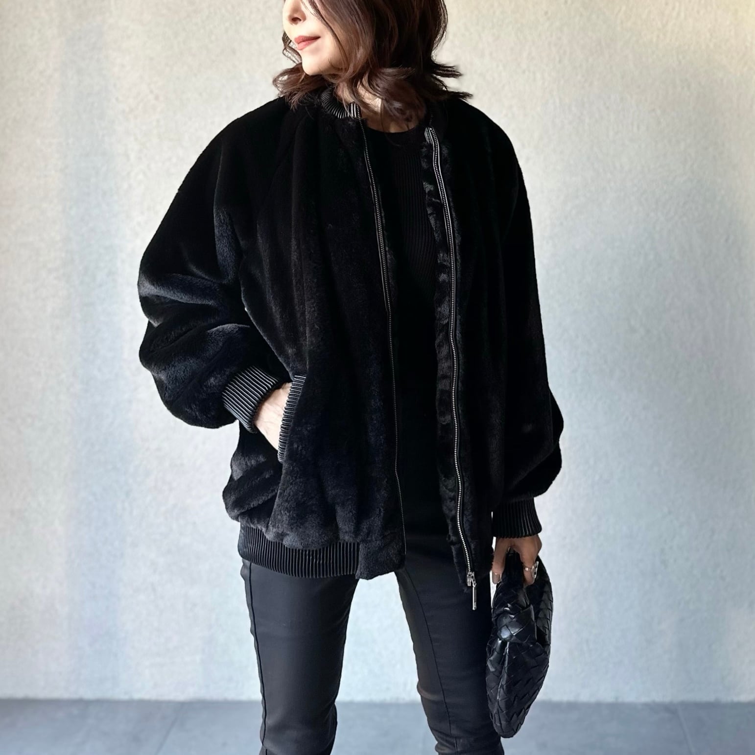 【sysorus】フェイクファー　フーデッドコート　黒 SYSORUS フェイクファーフーデッドコート 黒 - メルカリ