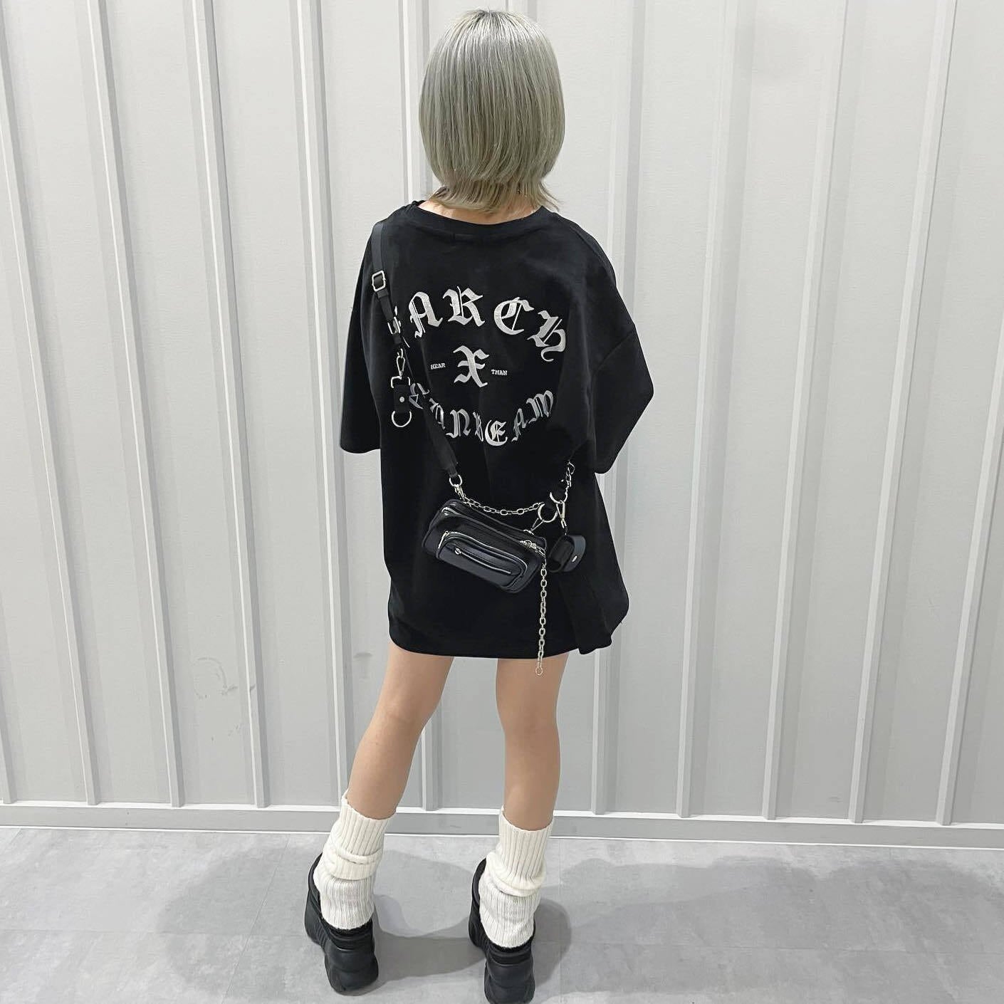 スエードタッチ ゴシックロゴTシャツ | VOLCAN&APHRODITE