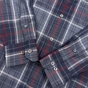 カシミヤ混 DAKS ダックス チェック 長袖シャツ 105/グレー系 メンズ