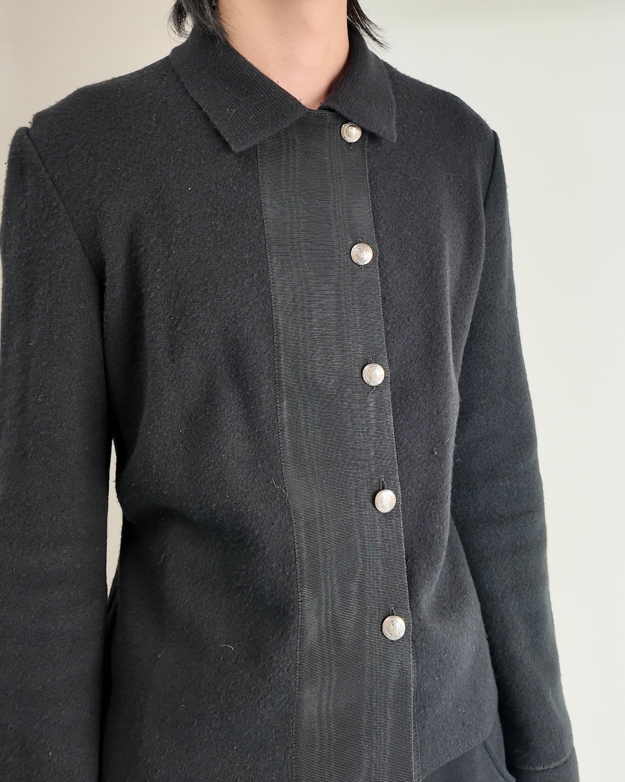 【Salvatore Ferragamo】long sleeve felt fabric blouson