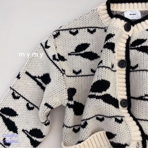 «sold out» leat knit cardigan リーフニットカーディガン