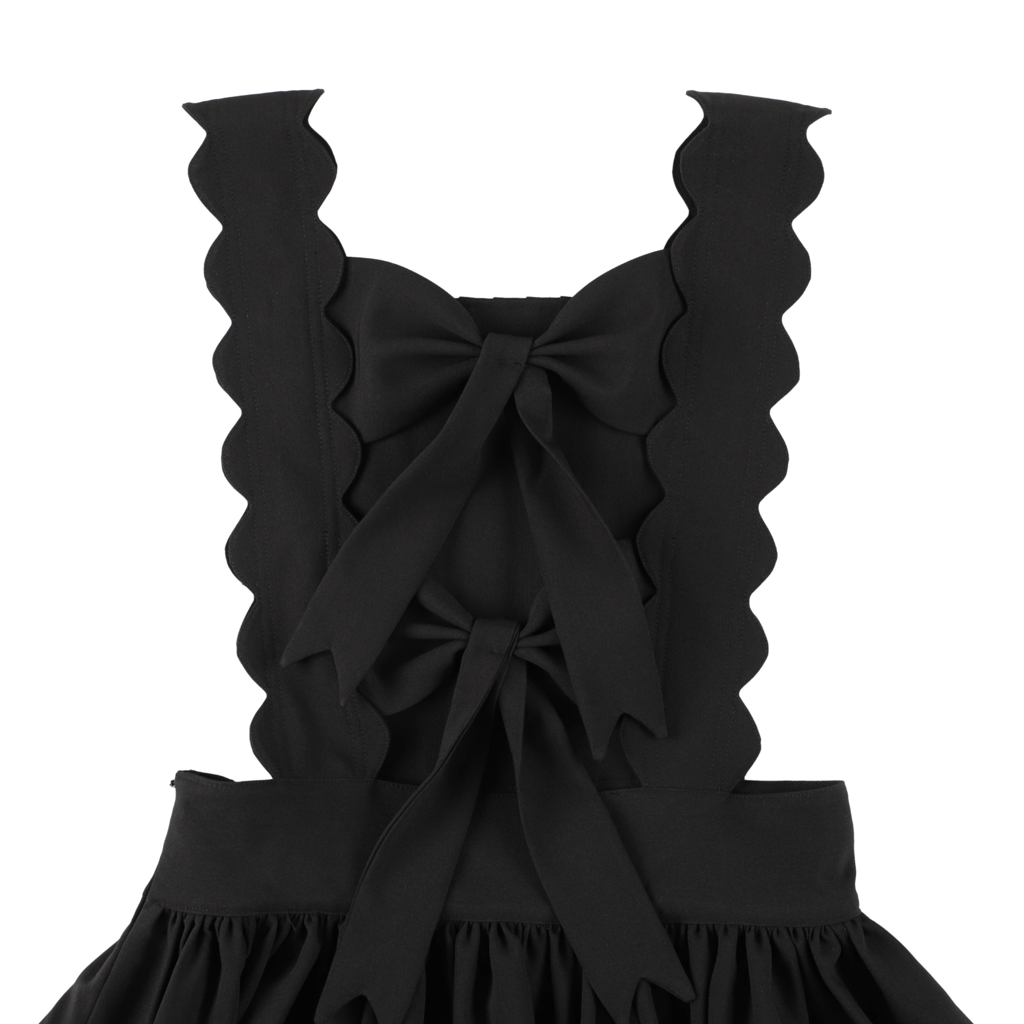 スカラップジャンパースカート BLACK