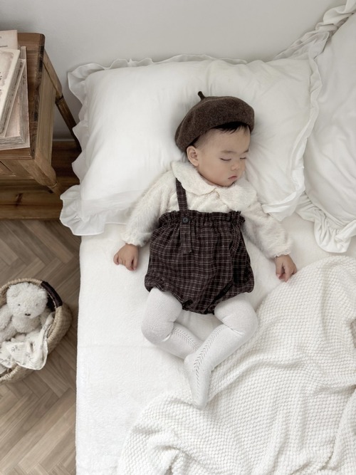 即納⌇チェック サスペンダー ブルマ