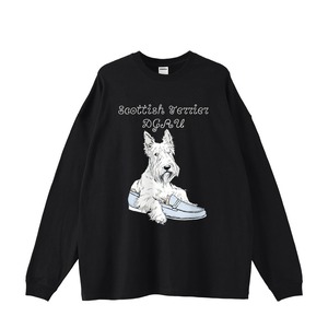 ローファーとスコティッシュ・テリア　ロングスリーブTシャツ　