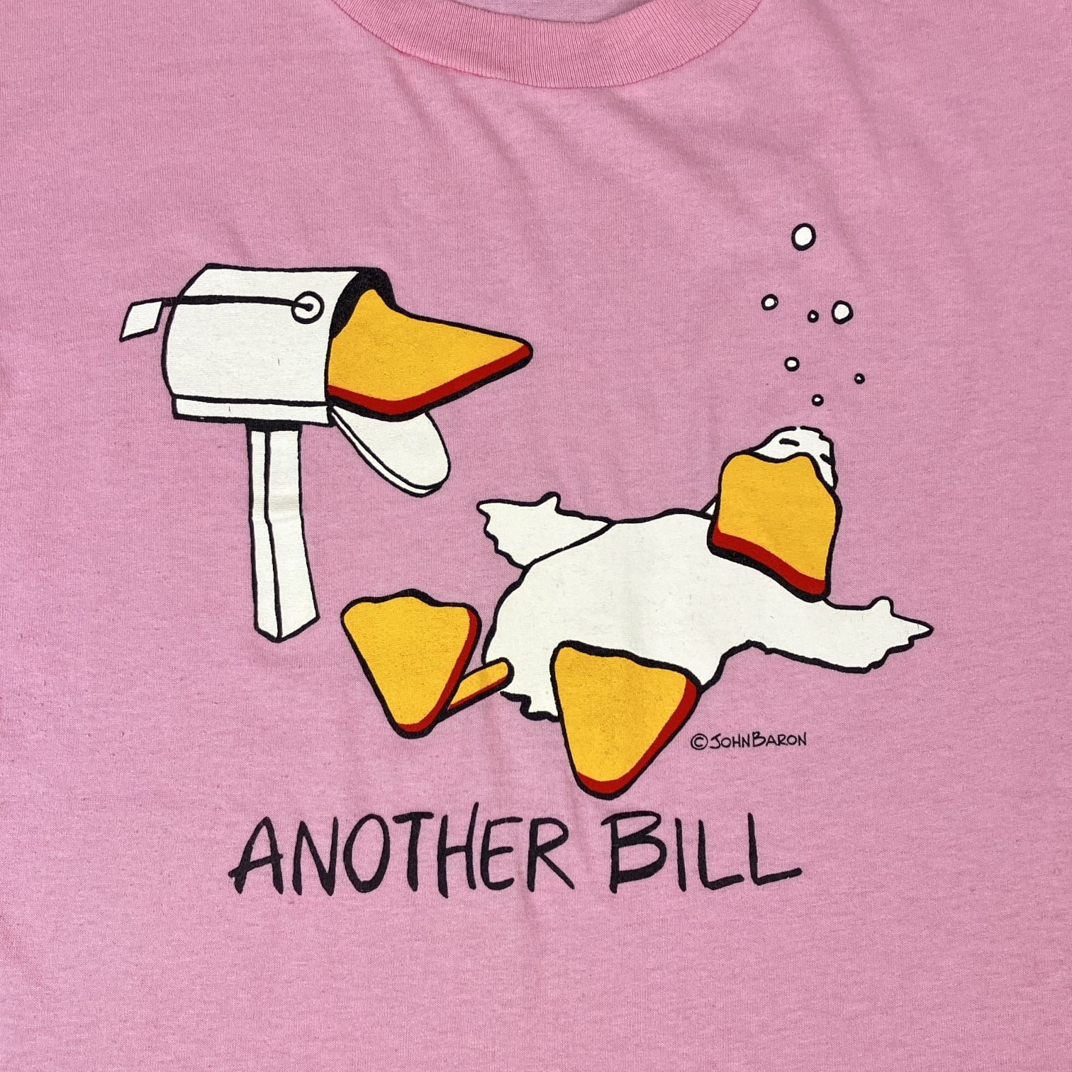 ジョンバロン アヒル tシャツ 80's JERZEES JOHN BARON DUCK T-SHIRTS