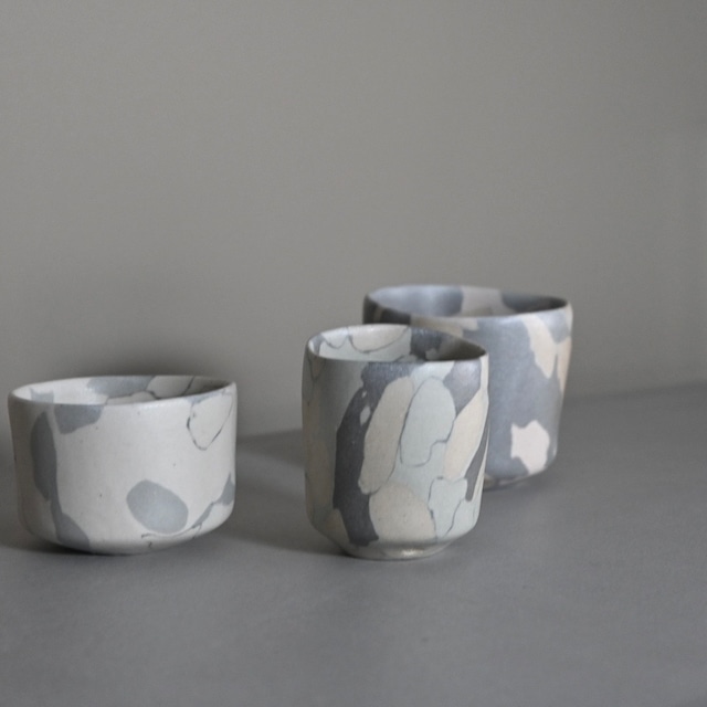 片山亜紀/積層モザイク ぐい呑(AK014-B)