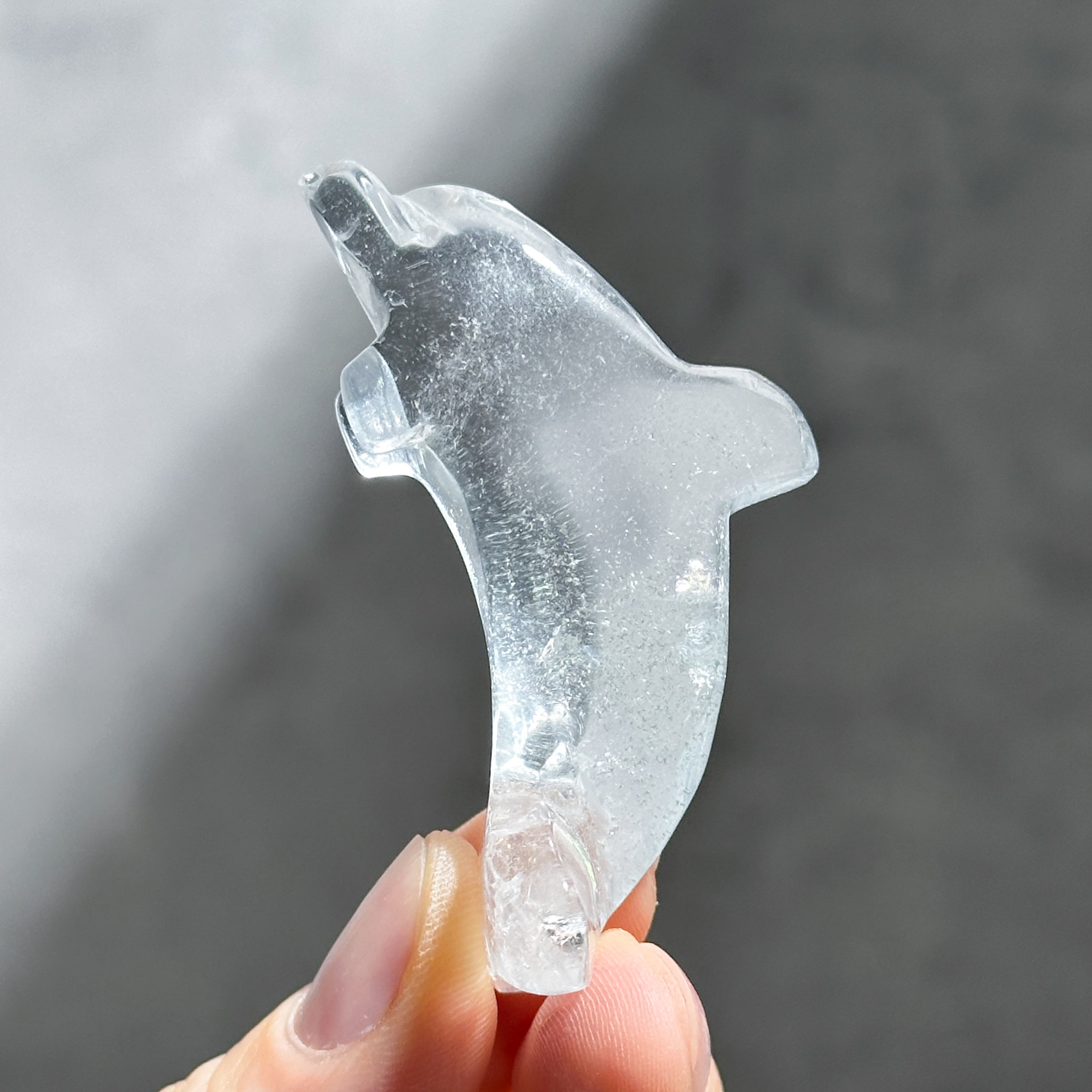 透明感◎クリアクォーツ ミニイルカ11◇Clear Quartz◇ 天然石・鉱物