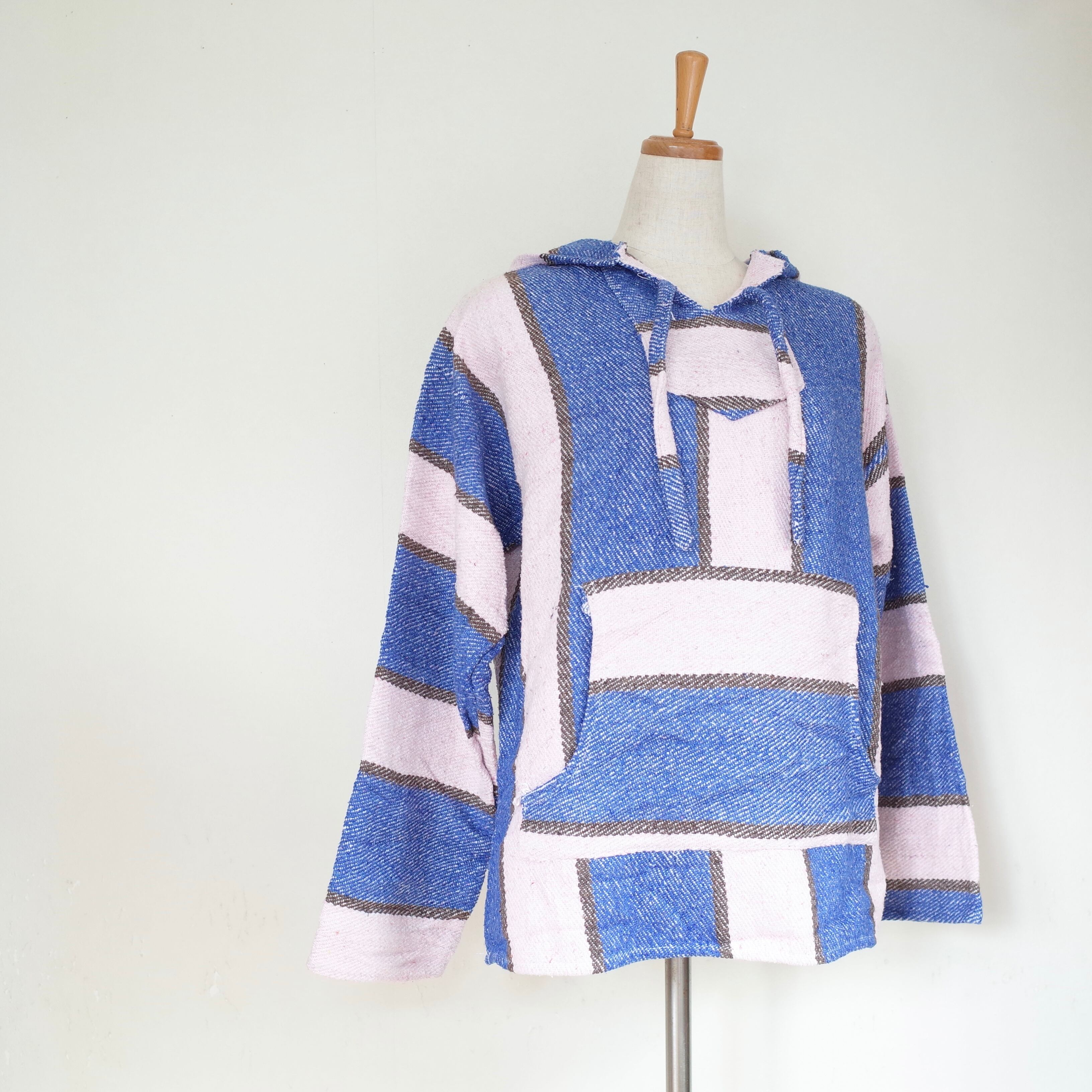 Mexican parka "blue×pink"