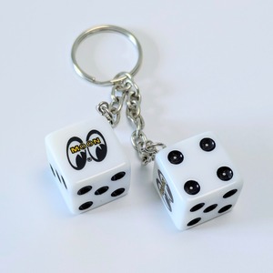 【 MOON / MOONEYES / ムーン アイズ 】 MOON Twin Dice Keyring ムーン ツイン ダイスキーリング / ホットロッド〚アメリカン雑貨 アメトイ〛