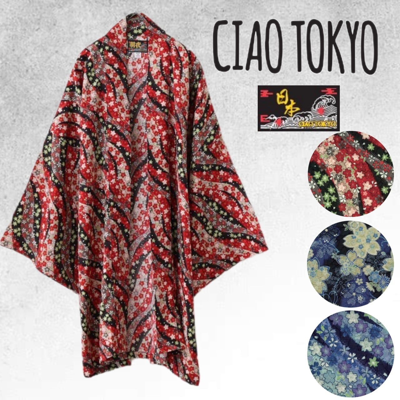 ちりめん法被(はっぴ) 日本製 CIAO TOKYO 539-02 | CIAO TOKYO［チャオ