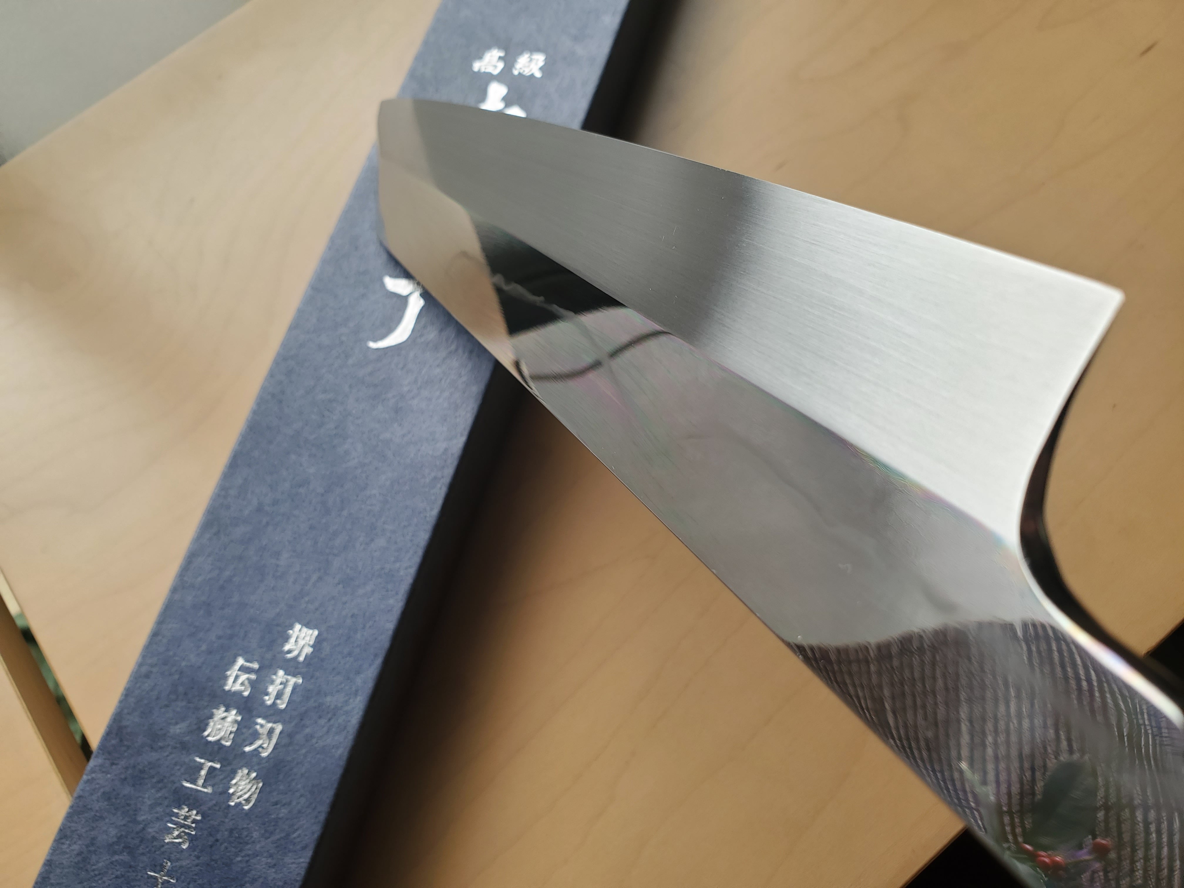 鍛冶 玄海正国 富士波紋】切付け 尺 白二 水焼本焼 平鏡面（水牛角黒檀