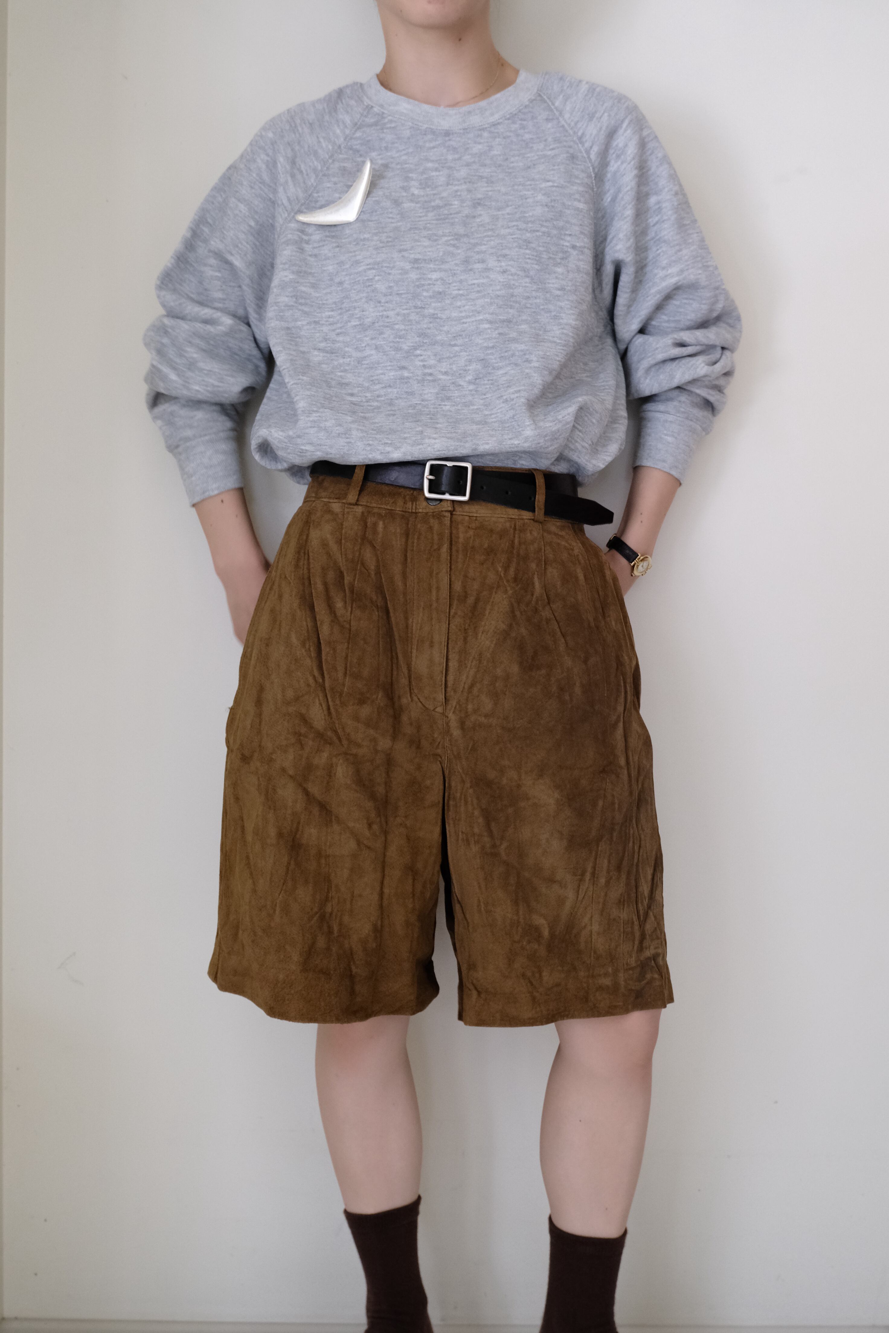 90s suède shorts