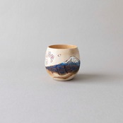 【エッグカップ】青富士に桜 Egg-shaped cup