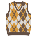 WIGGLE ARGYLE Knit Vest　[T0098]