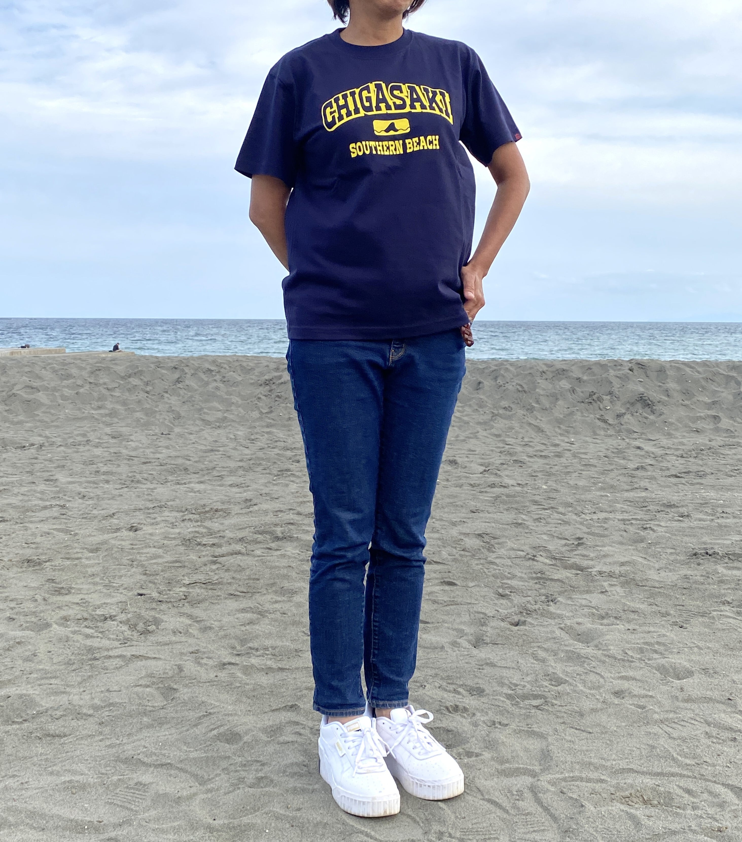 サザンビーチTシャツ2023(カレッジ・ネイビー) 茅ヶ崎市観光協会 サザン45周年グッズ レジャートートバッグ
