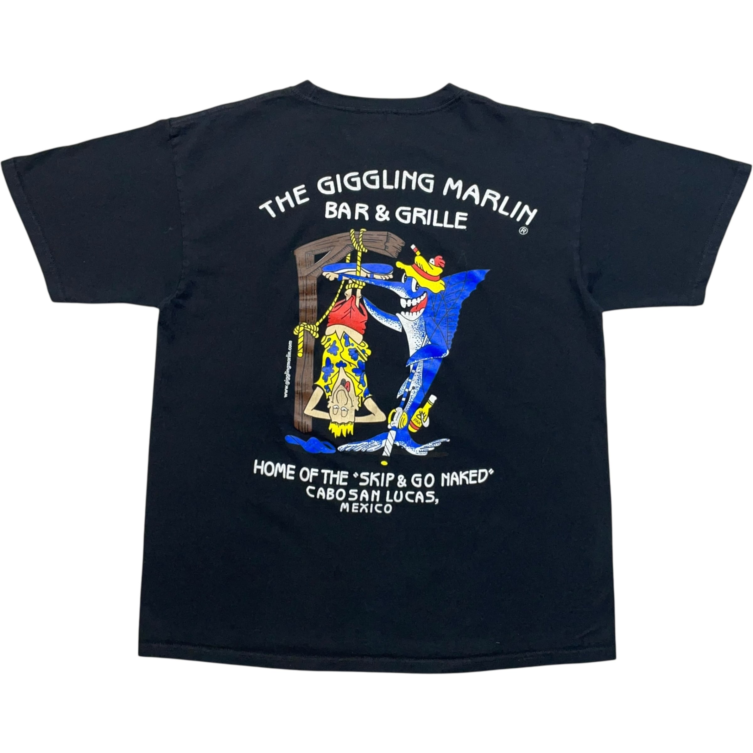《L》THE GIGGLING MARLIN Tシャツ メキシコ ロス・カボス バー&グリル 両面プリント ブラック no.8733