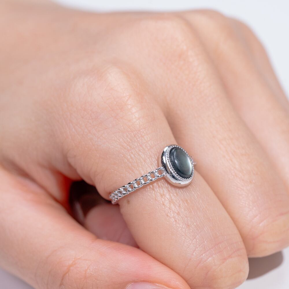 e.m. シルバー ブラックストーン リング シルバーリング925 ブラックストーン エンファシスタイプ | 輝銀華