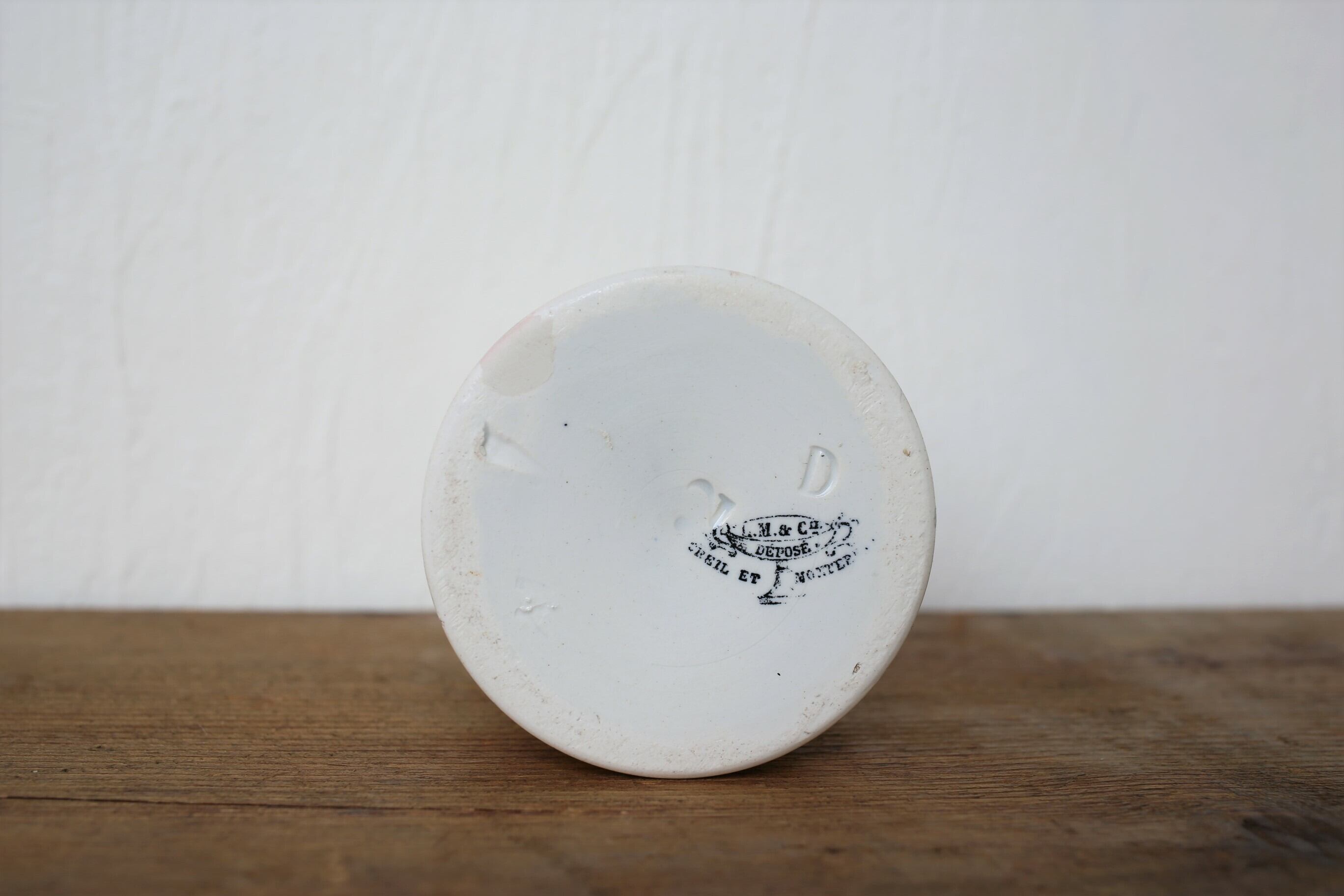 フランス アンティーク クレイユモントロー Creil et Montereau GREY