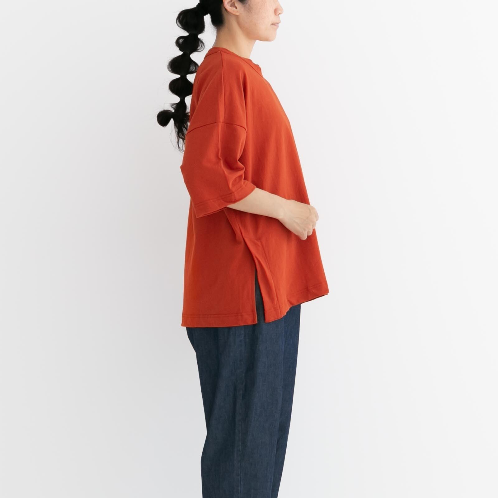 プリット prit 30/1DEPENDインレー 5分袖スリットプルオーバー(P92312)全5色【レターパックプラス可】