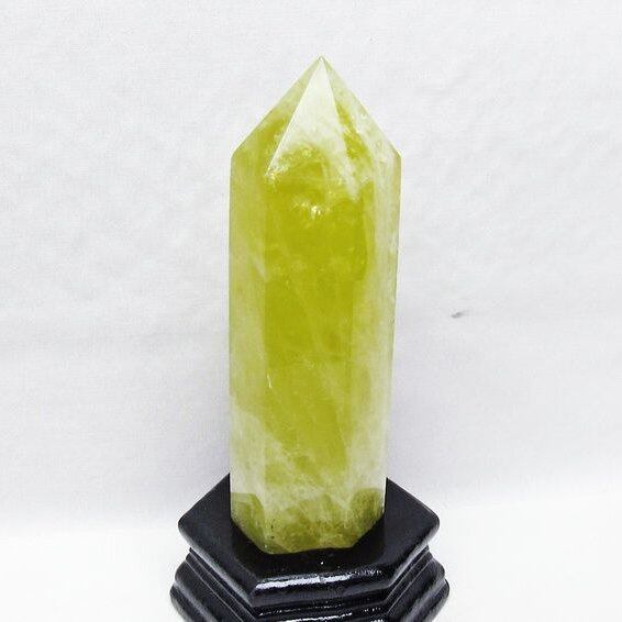 シトリン 六角柱 シトリンクォーツ ポイント 台座付属 一点物 152-4157