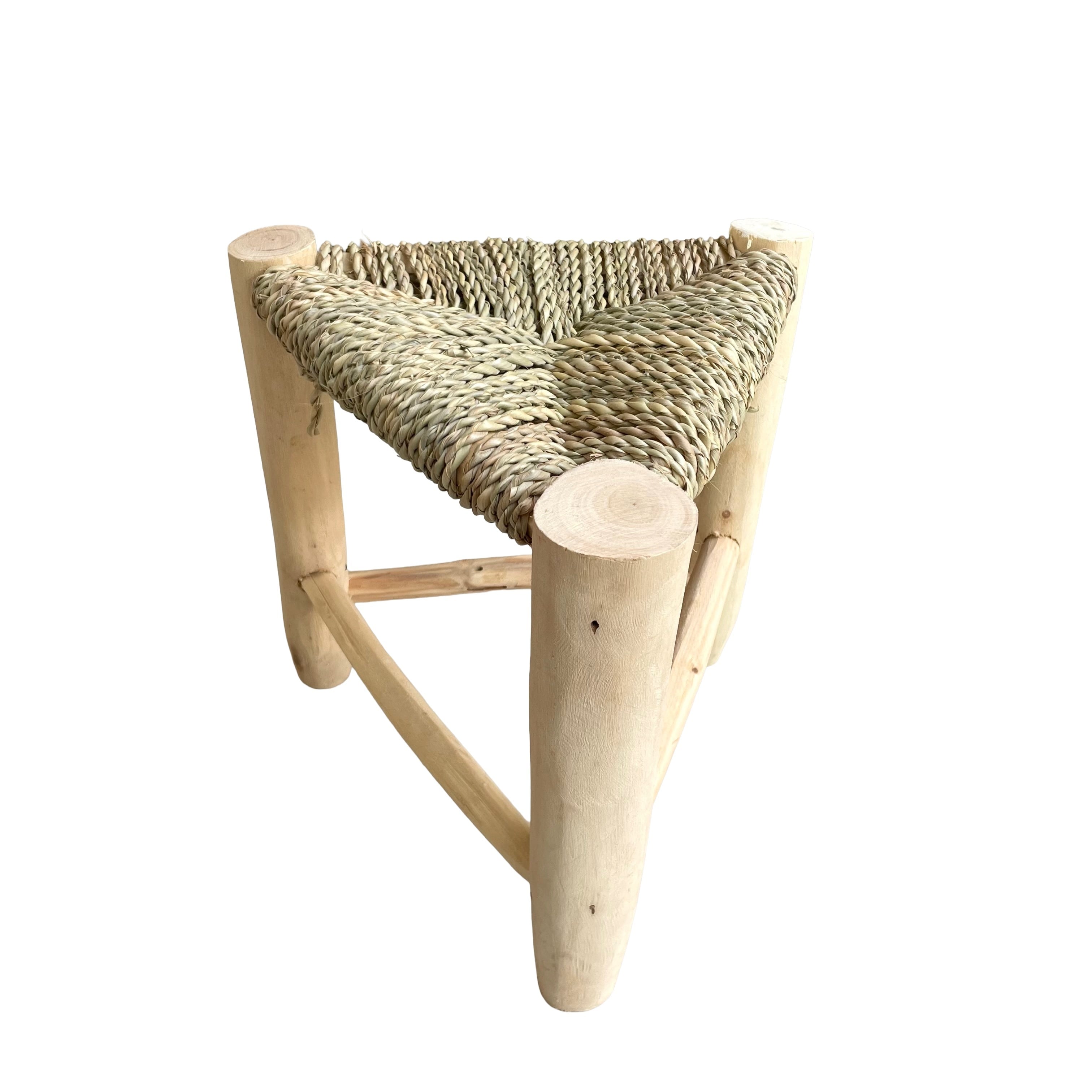 Moroccan wooden triangle chair モロッコ ドーム三角木椅子③ w33×31