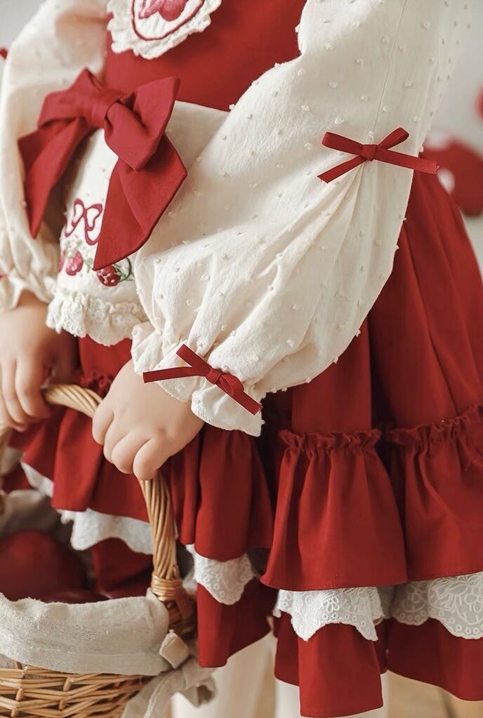 LIEF×PhysicalDrop☆いちごストライプ柄レトロワンピース☆ロリィタ LIEF×PhysicalDrop☆いちごストライプ柄レトロワンピース☆ロリィタ