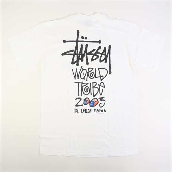 Size【L】 STUSSY ステューシー SS WORLD TRIBE Tシャツ 白 【中古品 Size【L】 STUSSY ステューシー SS WORLD TRIBE Tシャツ 白 【中古品