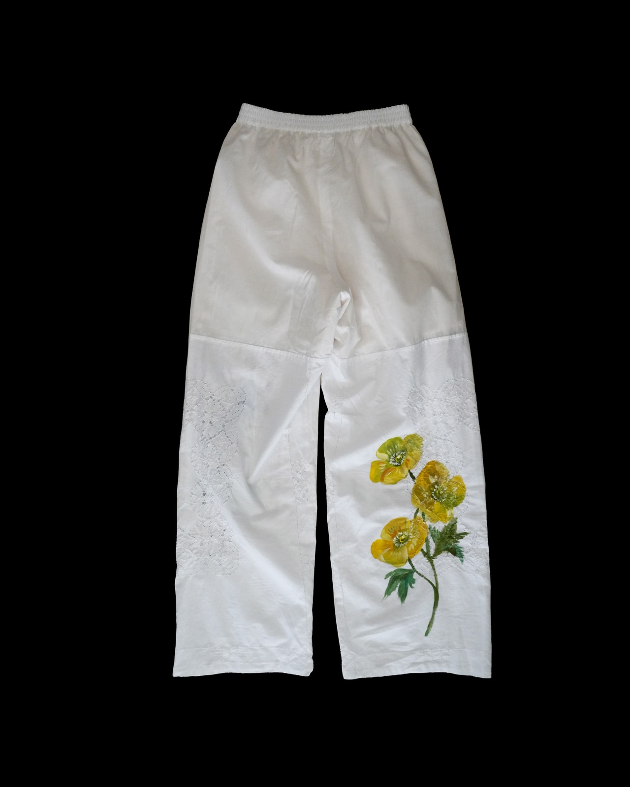 vintage lace pants blue chamomile