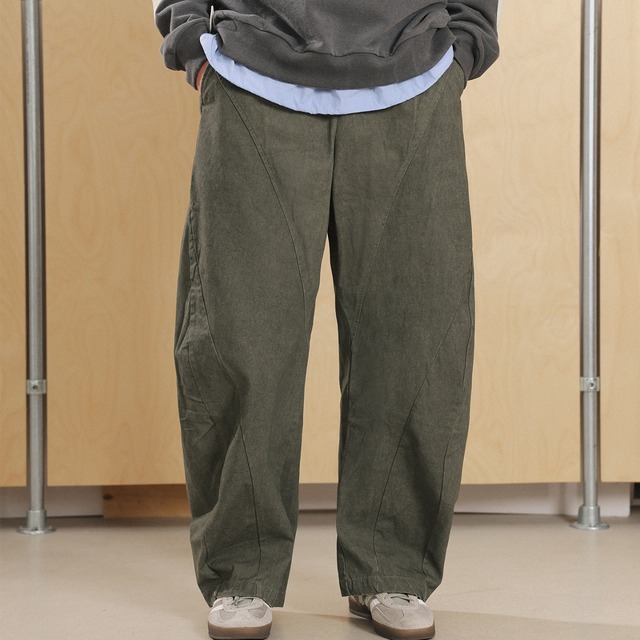 バイアスライン・コットンワイドパンツ N3558
