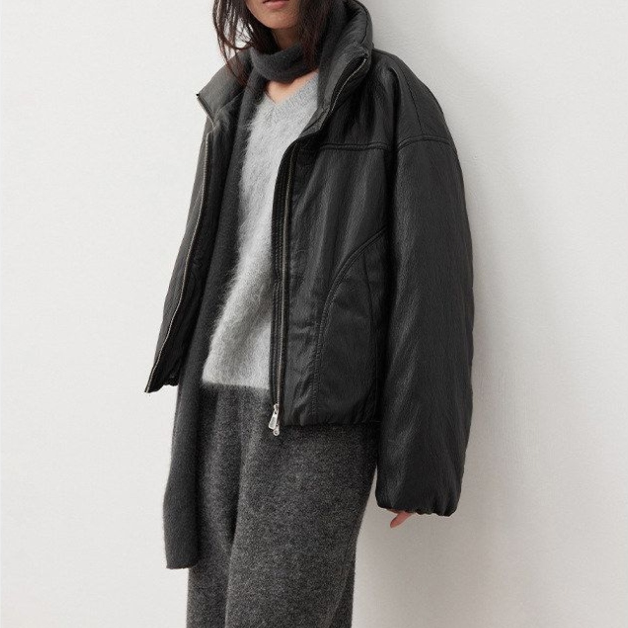 Cropped Oversized Jacket T4103