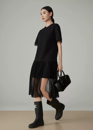 pleated hem shirt
