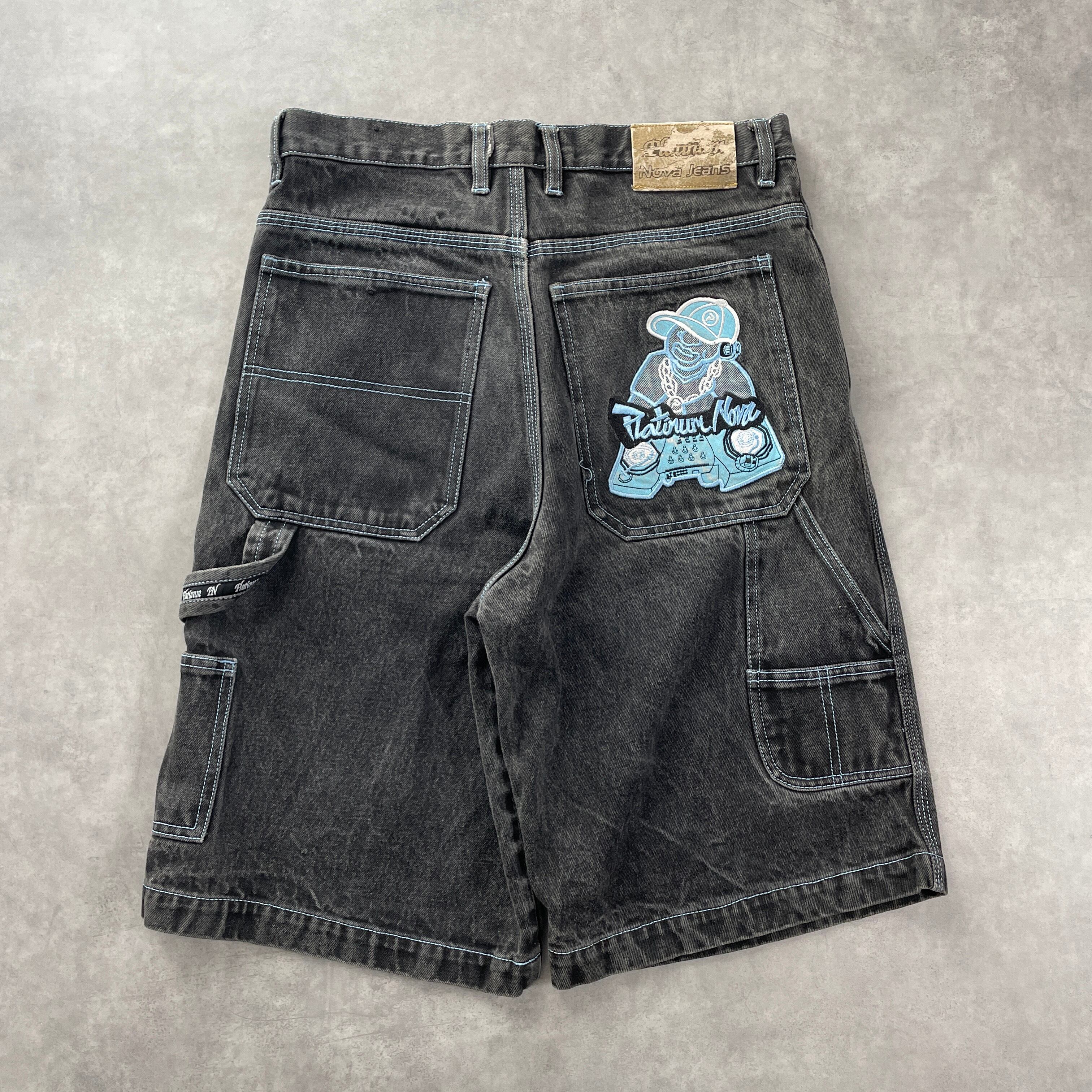 90s B系 Platinum Nova Jeans デニムショーツHIPHOP