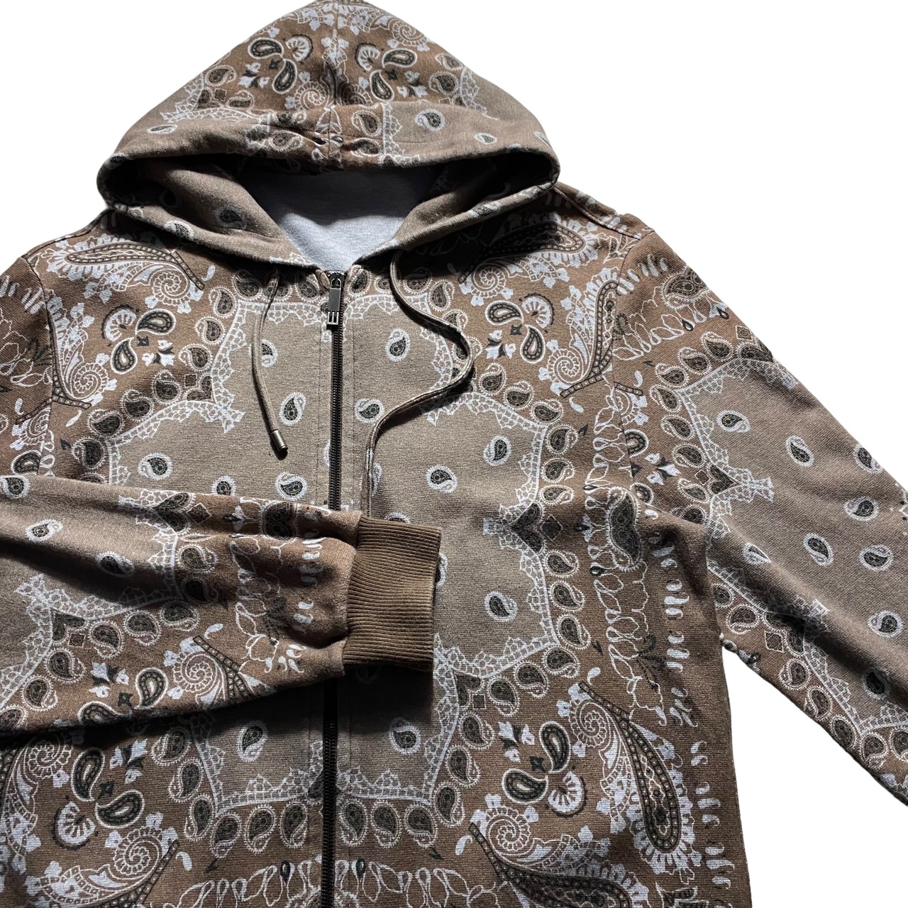 ETRO paisley pattern cotton zip-up parka