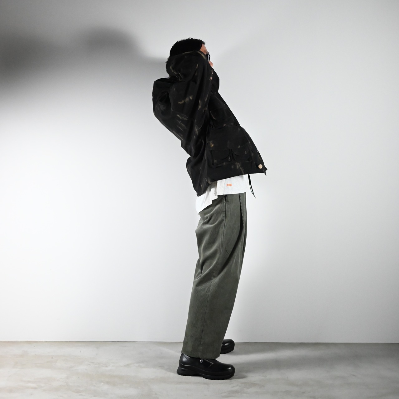 Leh / Photographer Jacketにbarbell object / leather jktコーディネート