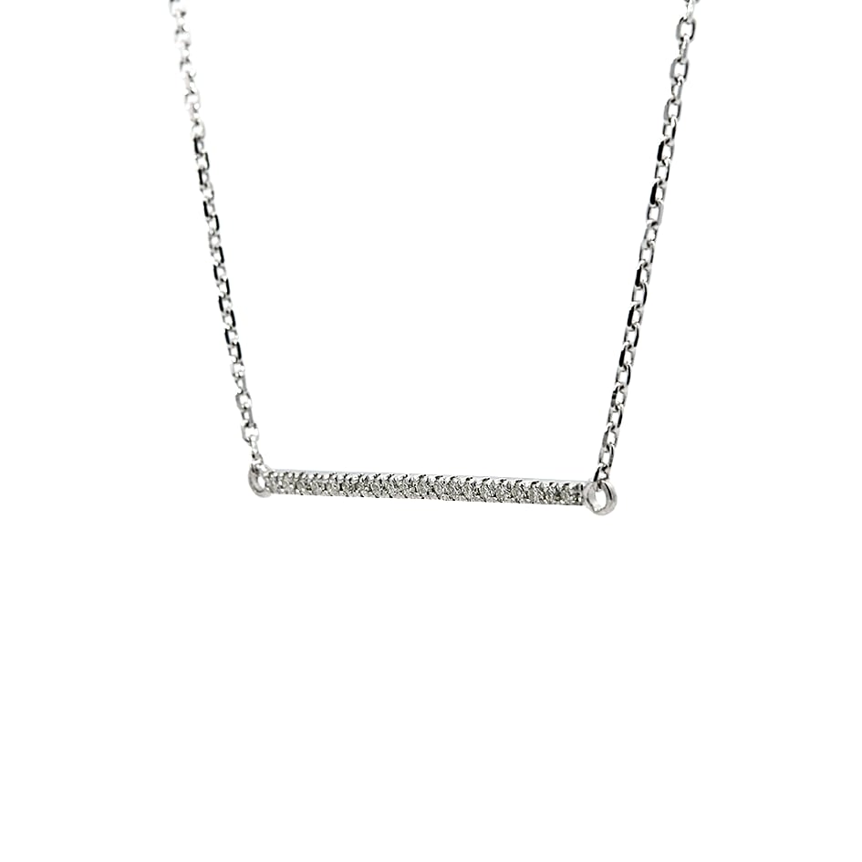 【バーネックレス】K10 ネックレス バー ペンダント モアサナイト ダイヤモンド シンプルネックレス シンプルペンダント 10K K10 10金ネックレス