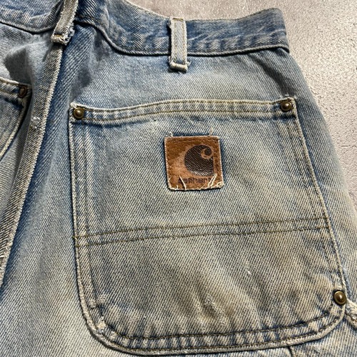 USA生地製 デニム ダブルニー Carhartt B73 DST 32×32 詳細写真2