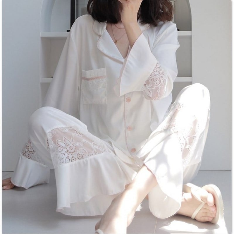 【M-L】レーススイートホームウェア