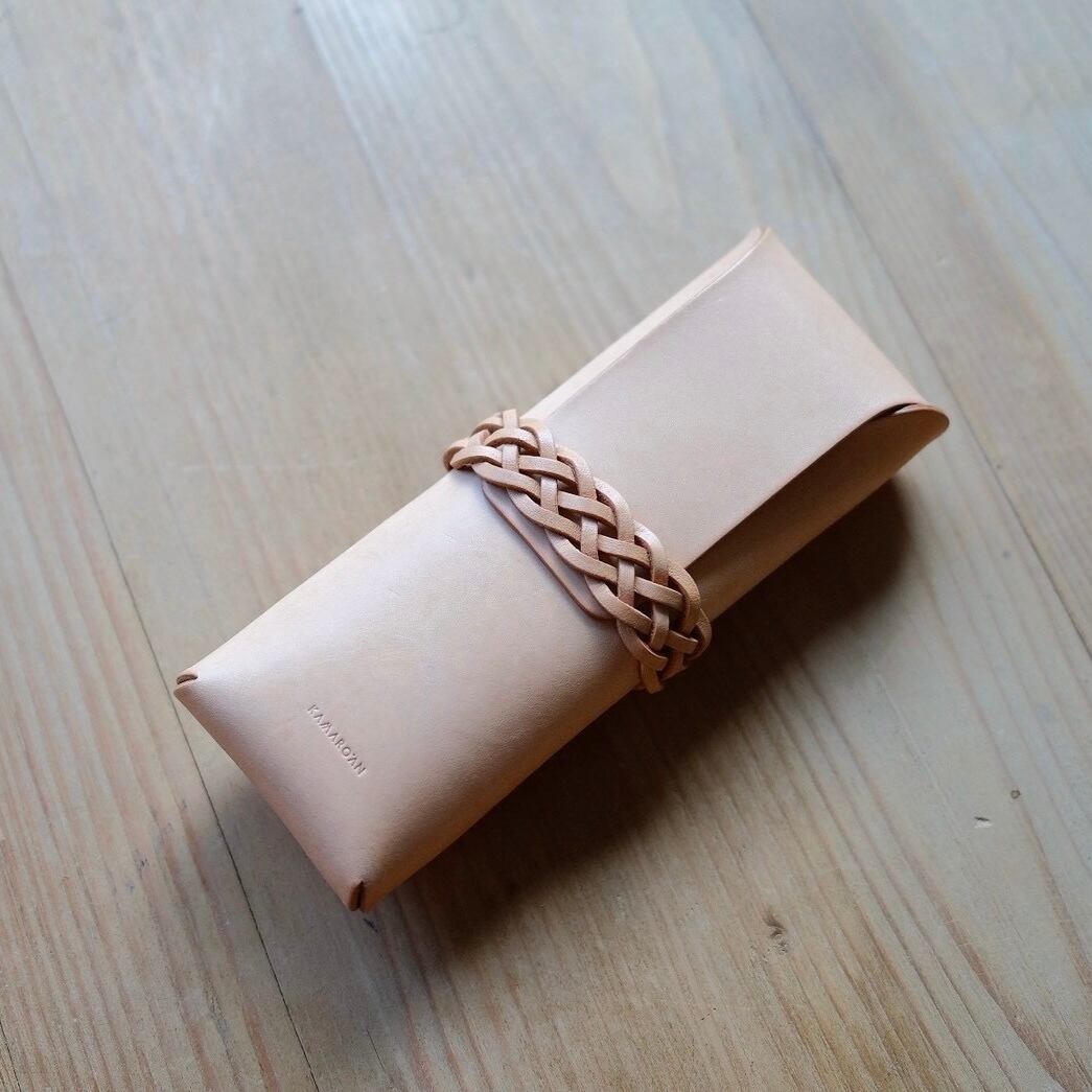 KAMARO’AN(カマロアン)Woven Pen Case Natural 36-A
