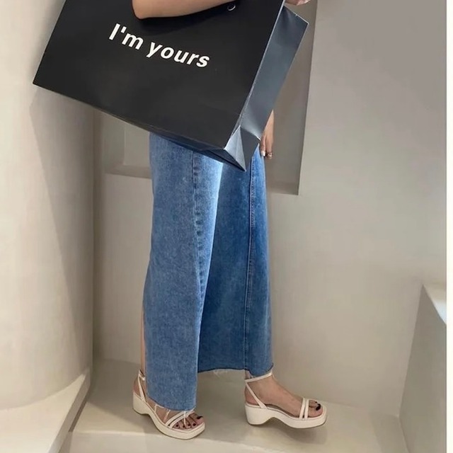 プラットフォームアンクルストラップサンダル