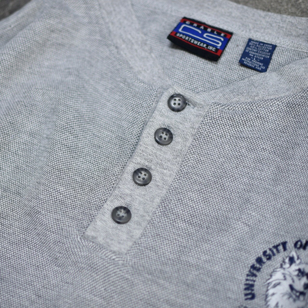husky embroidery design henry neck sweat